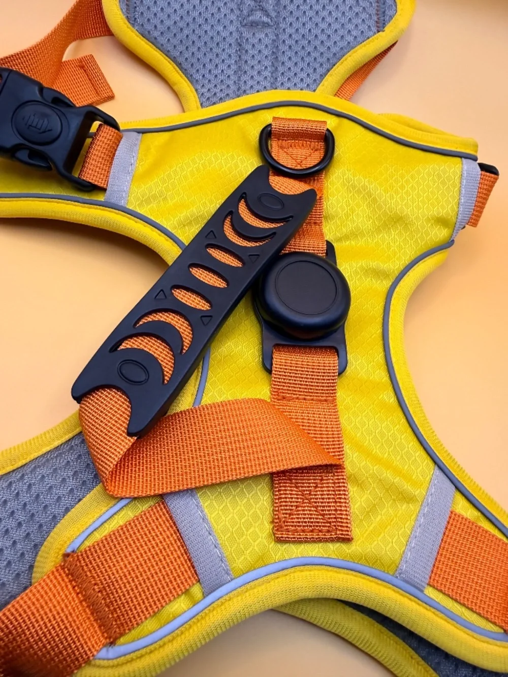 New Reflective No Pull Dog Harness Size L Yellow Orange